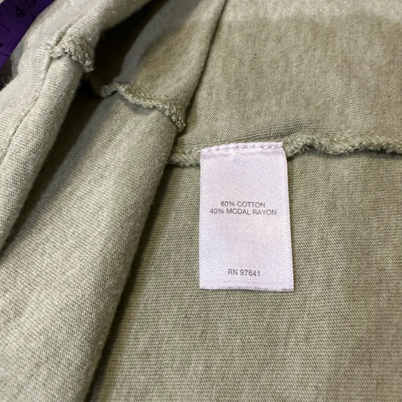 Size Medium Pure Jill cowl-neck seamed tunic pale green with drawstring - Picture 3 of 8